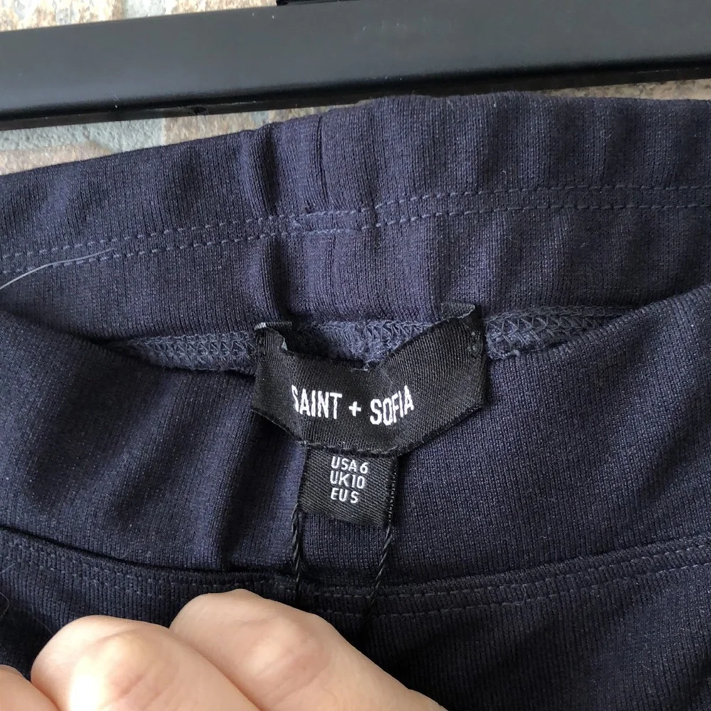 NWT Saint & Sophia Ponte Legging -Navy  soft stretch size 6 - Picture 8 of 13